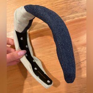 Lele Sadoughi Denim Half & Half Knotted Headband 👖✨